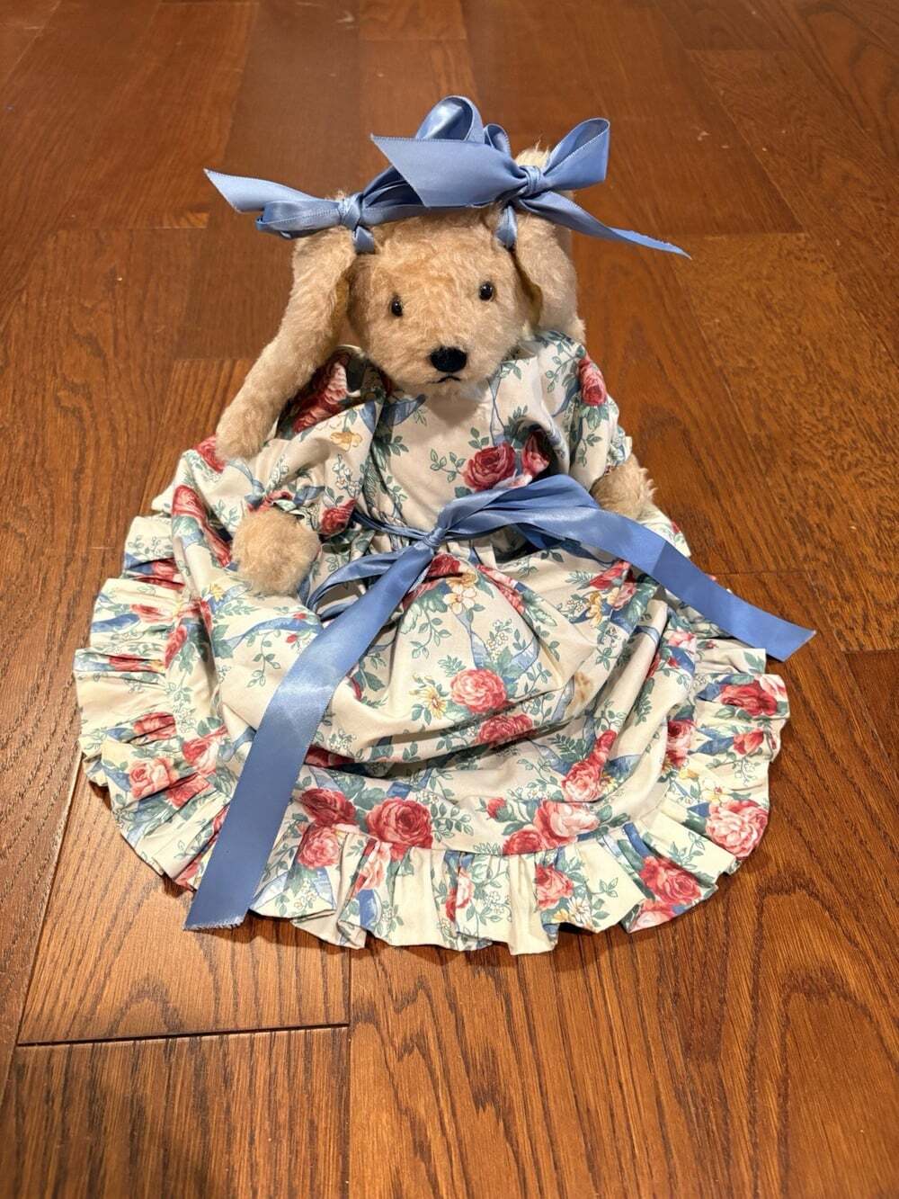 Artist Teddy Bear Bunny Rabbit Shirley Meyer 1989 With Dress